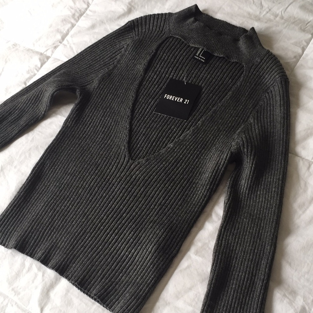 Forever 21 Mock neck sweater crop top